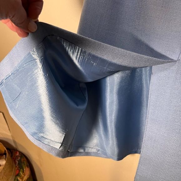 Pendleton Long Skirt 100% Virgin Wool Baby Blue Sz 10 - Picture 4 of 5